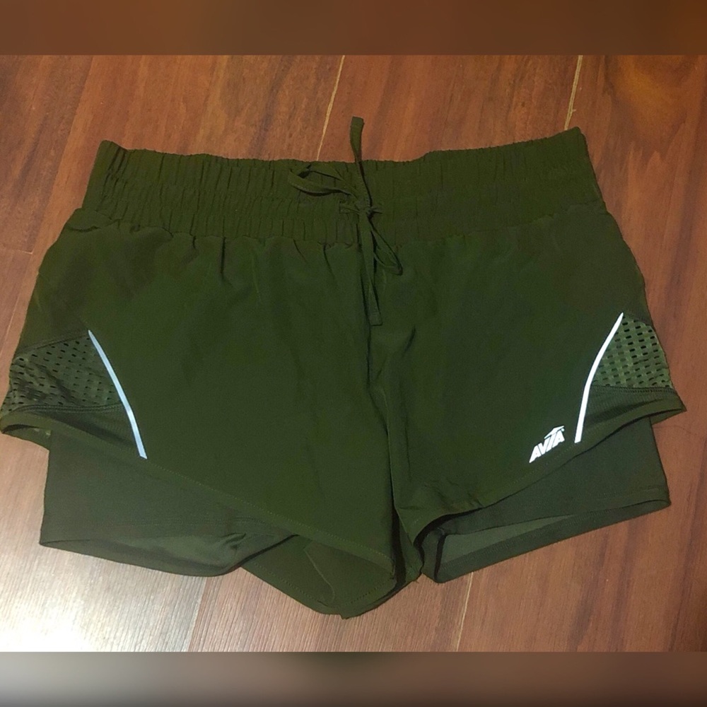 Dark green Avia workout shorts
